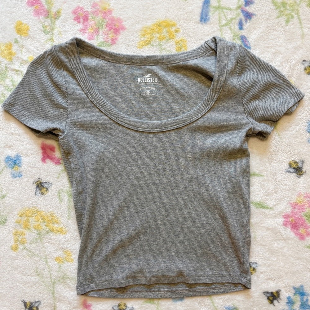 Grey Hollister Baby Tee